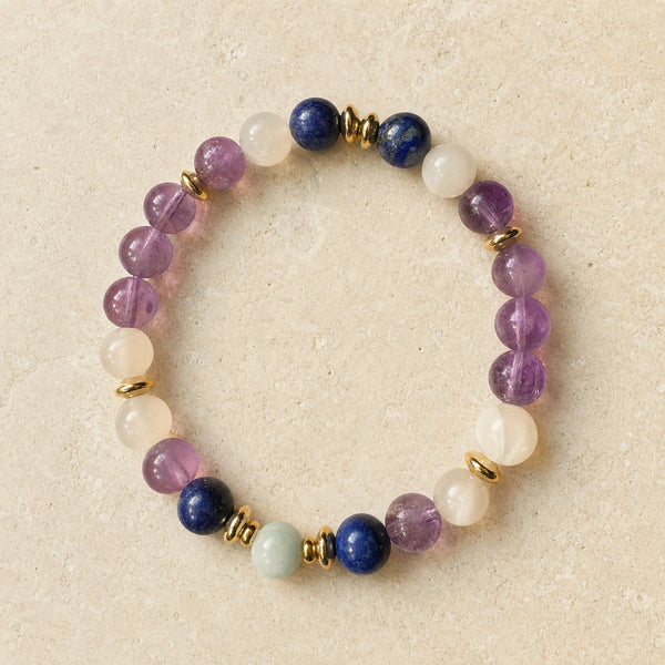Bracelet Pierre des songes en pierres naturelles sur fond minéral – Pierres Uzès